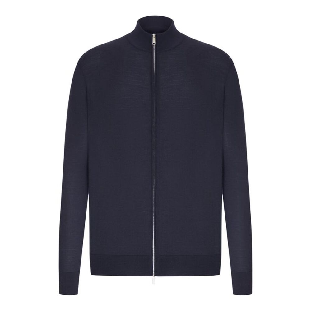Zegna Men Trophy 15Milmil15 Wool Zip-Up Sweater